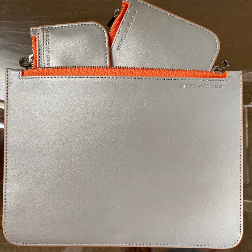 Marc Jacobs pouch with zip top , 3 in 1.